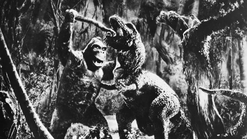 Great ape: King Kong battles a T rex in the 1933 film. Photograph: Silver Screen/Getty