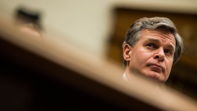 FBI director Christopher Wray: Although he was a Trump appointee, it is possible he could stand down over the issue. Photograph: Zach Gibson/The New York Times