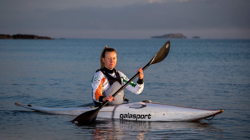 Hannah Craig during a morning training session close to her home in Portavogie, Co Down. “I’ll keep training but, to be honest with you, every article I read I don’t think the Olympics are going to go ahead.” Photograph: Liam McBurney