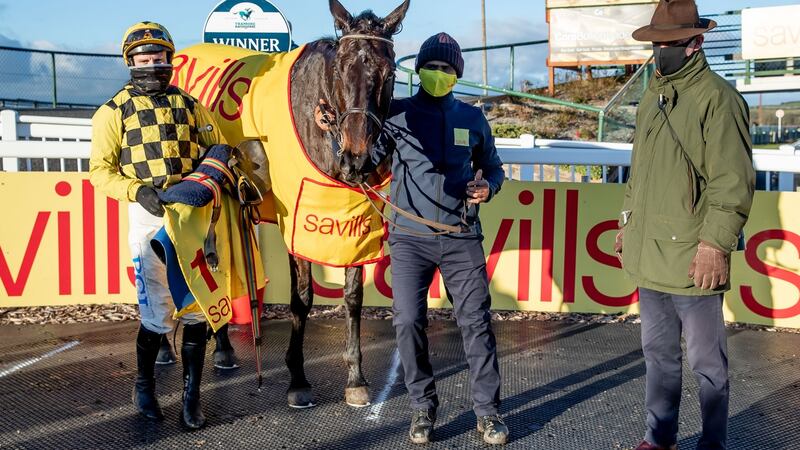 Paul Townend and Willie Mullins with Al Boum Photo. Photograph: Morgan Treacy/Inpho