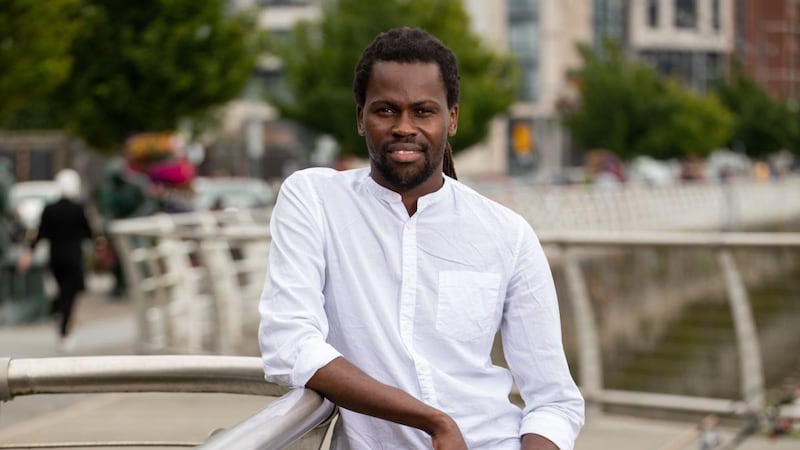 Spokesman for Movement of Asylum Seekers in Ireland and direct provision resident Bulelani Mfaco. Photograph: Alan Place