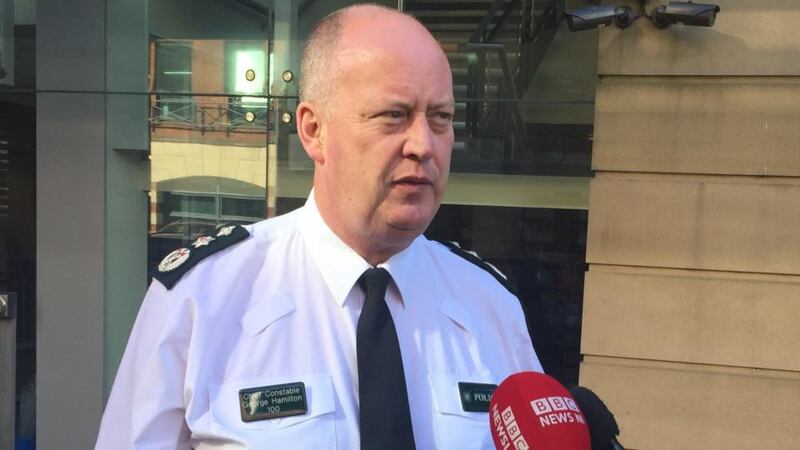 PSNI chief constable George Hamilton in Belfast on Thursday. Photograph: David Young/PA