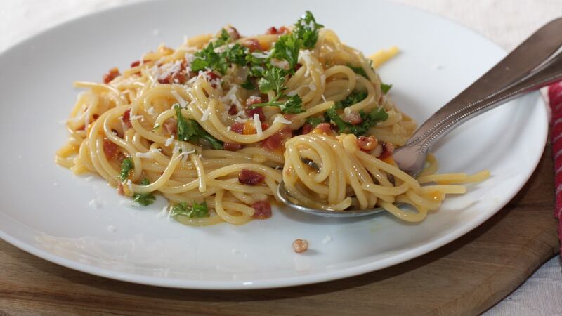 Carbonara, the traditional way.