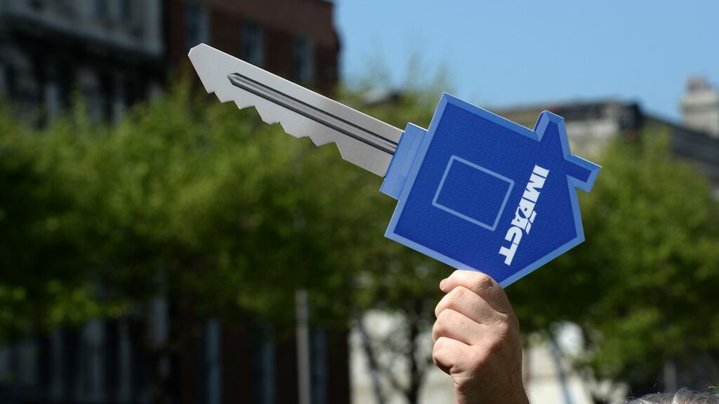 May Day march in Dublin protesting at Government failure on housing crisis: A survey by the Irish League of Credit Unions found many living in houses that do not suit their needs. Photograph: Dara Mac Dónaill