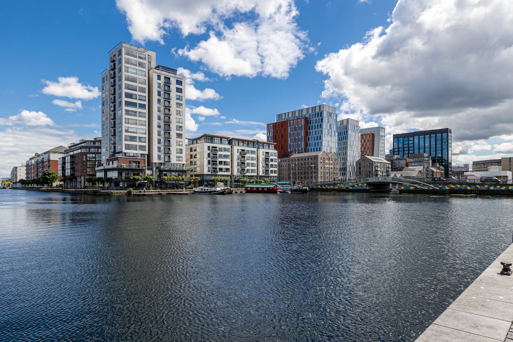 Millenium Tower building (left) at Grand Canal Dock