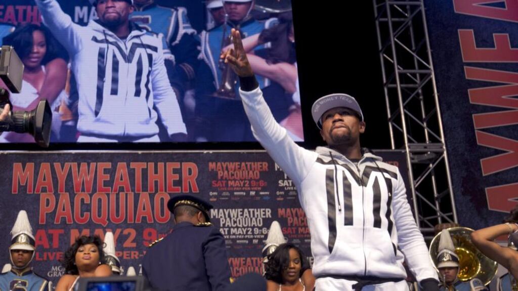 Floyd Mayweather has been uncharacteristically mute ahead of his fight with Manny Pacquiao. Photograph: Reuters