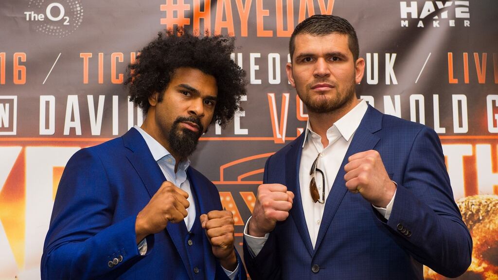 David Haye will fight Arnold Gjergjaj at The 02. Photograph: PA