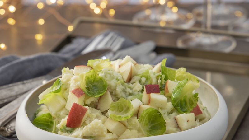 Brussels sprout and apple champ. Photograph: Harry Weir