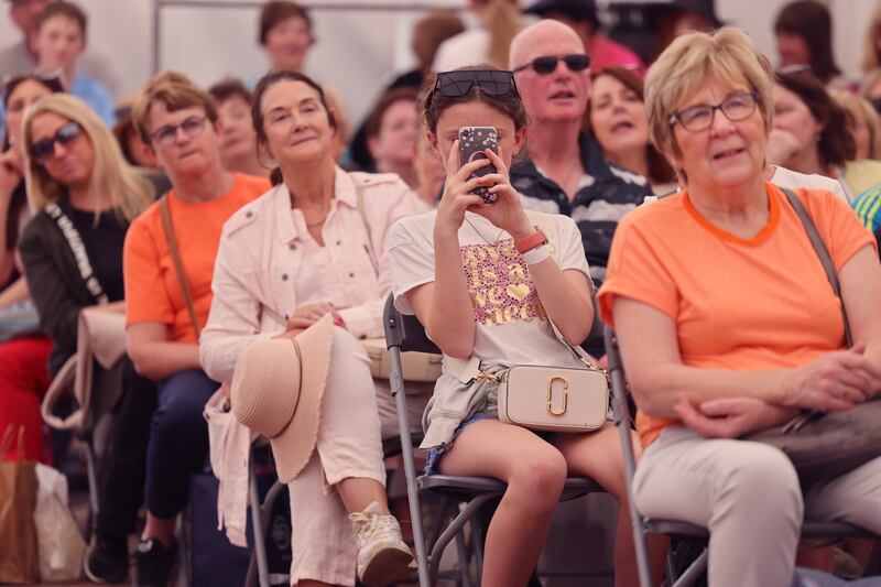 Colour-wise, camel was 'everywhere', but orange was in evidence too. Photograph: Dara Mac Dónaill