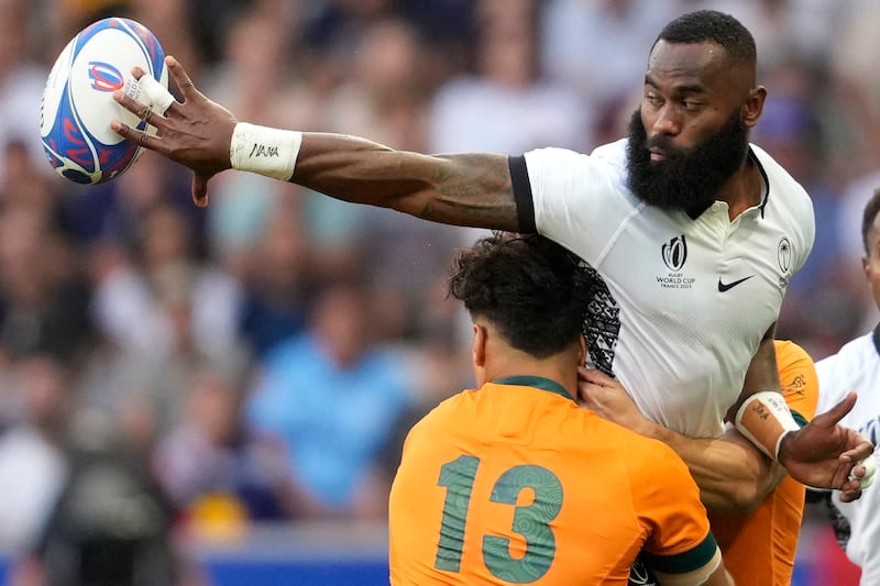 Fiji's Semi Radradra in action during his team's win over Australia. Photograph: Getty Images