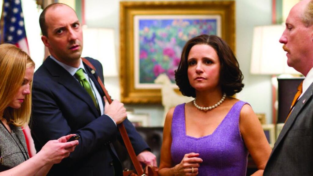 Anna Chlumsky, Tony Hale, Julia Louis-Dreyfus and Matt Walsh in Veep