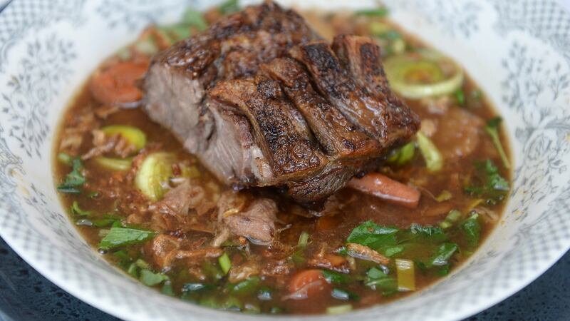 Beginners’ lamb stew: use the Instant Pot’s “meat/stew” function for 25 minutes on high pressure. Photograph: Dara Mac Dónaill