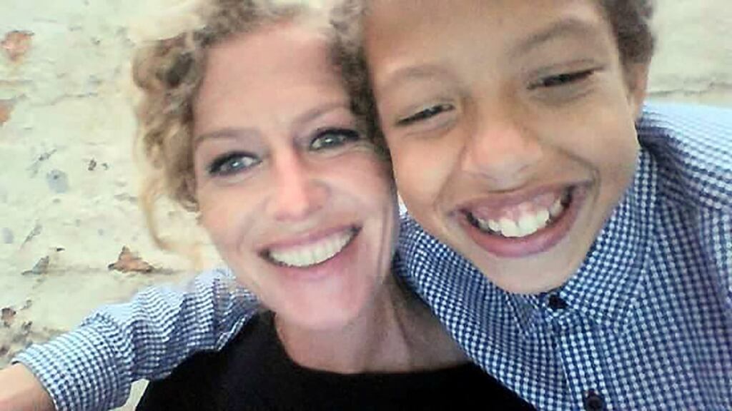 Noah Donohoe and his mother Fiona. Photograph: Pacemaker Belfast