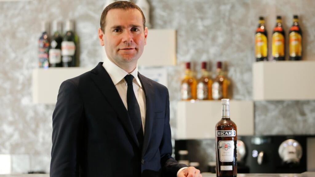 Alexandre Ricard, new chairman and chief executive officer of French drinks maker Pernod Ricard.