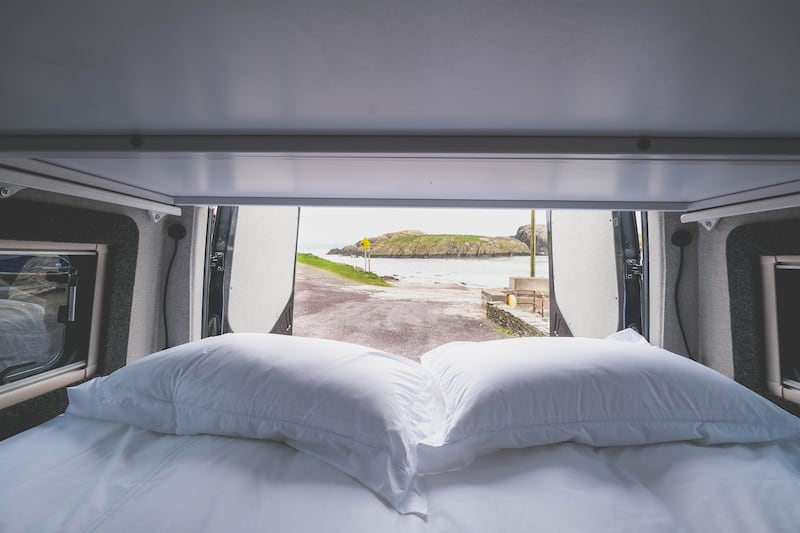 Inside a Seaweed & Saltwater van.