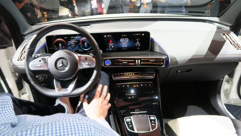 The EQC’s cabin is large and seats five in comfort.