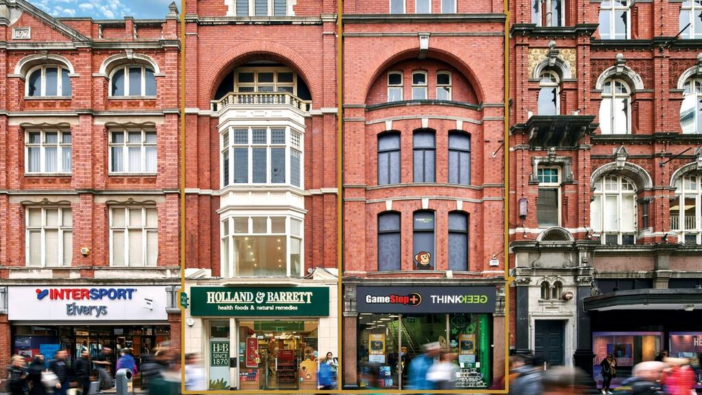 Numbers 16, 17 and 45 Henry Street: on the market through Savills at a price of more than €26 million.