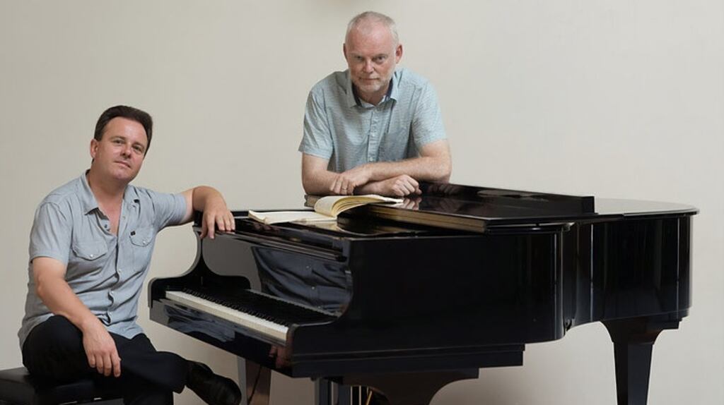 Conor Biggs (standing) and Michel Stas’s huge Schubert song survey, Schubertreise will open the 54-concert series
