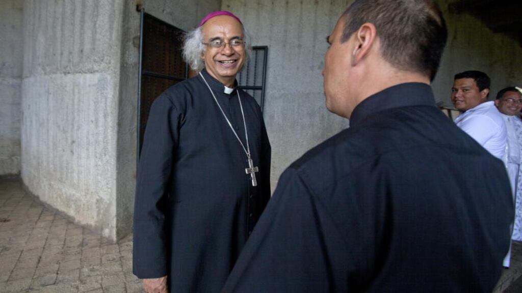Archbishop of Managua Leopoldo José Brenes at the Metropolitan Cathedral in Managua after his appointment as cardinal of Nicaragua by Pope Francis. Photograph: Mario Lopez/EPA
