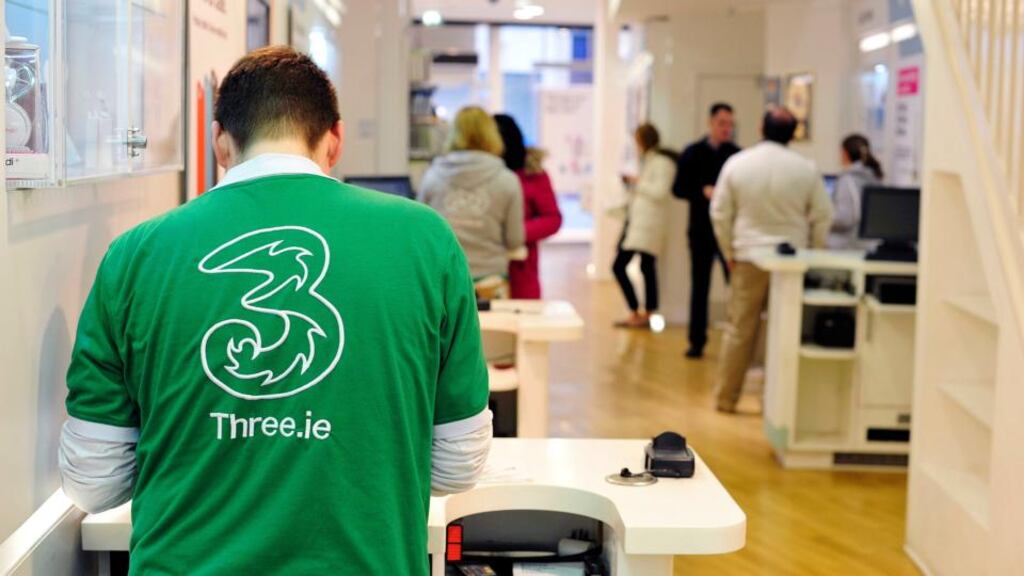 Three  said a recording of the initial contact offering the upgrade shows Aidan was told he was agreeing to a 24-month contract extension. Photograph: Aidan Crawley/Bloomberg