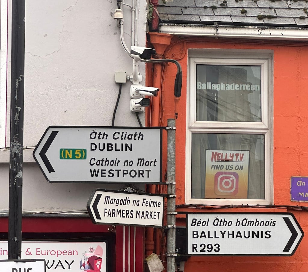 Some 26 cameras have been installed across 15 locations in the town. Photograph: Ballagaderreen Town Team