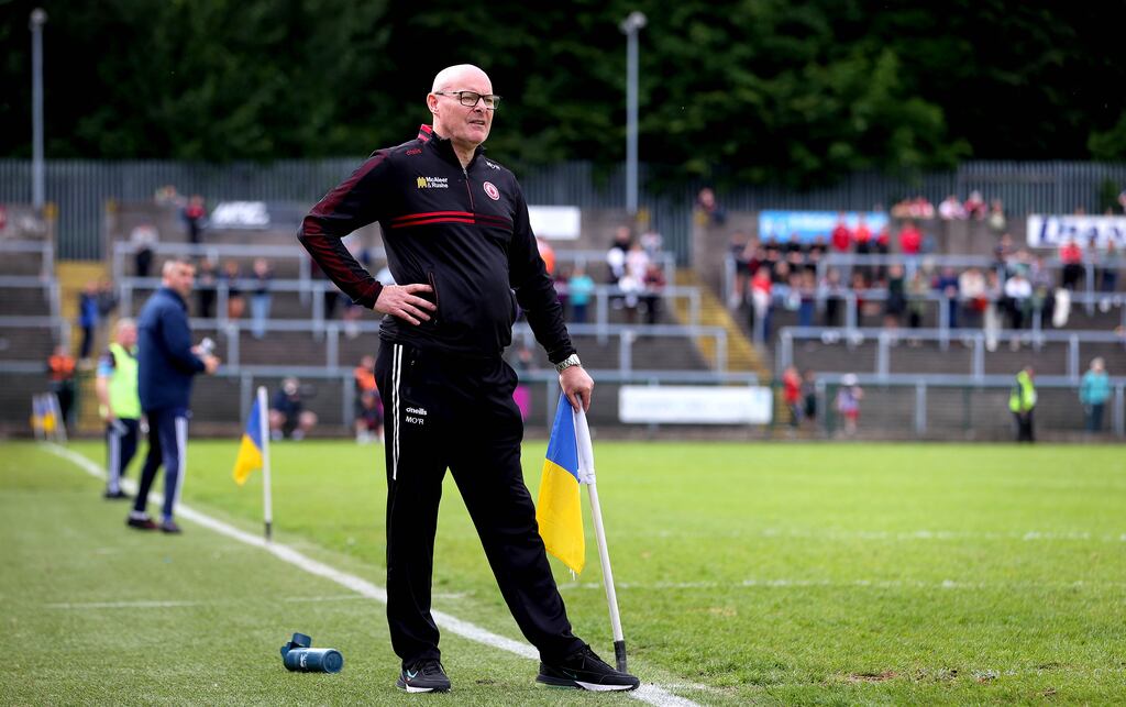 Tyrone manager Malachy O’Rourke whose side meet Dublin in the All Ireland quarter-finals. Photograph: Ryan Byrne/Inpho