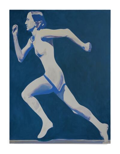 Sprinting Woman Right to Left by Colm Mac Athlaoich, at Butler Gallery