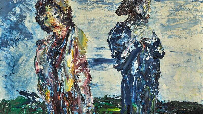 Jack Butler Yeats: ‘The Sunset Belongs to You’, oil on board. (Estimate: £100,000-£150,000/€113,000-€169,000)