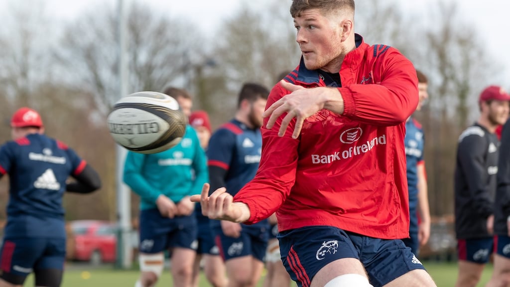 Munster have Jack O’Donoghue back in their matchday squad for Friday night. Photograph: Morgan Treacy/Inpho