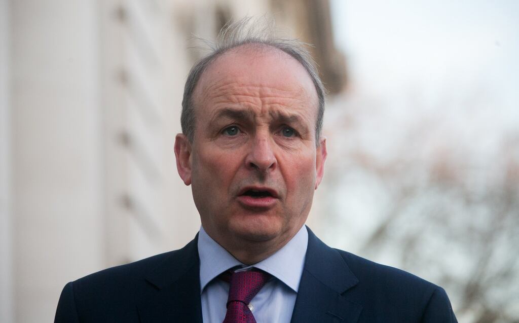 Taoiseach Micheál Martin speaking ahead of the Cabinet meeting at Government Buildings in Dublin on Wednesday. Photograph: Gareth Chaney/Collins