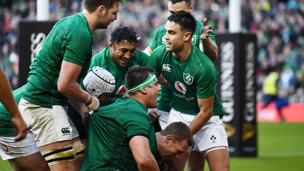 Ireland were bonus point winners over France on Sunday afternoon at the Aviva Stadium. Photograph: Clodagh Kilcoyne/Reuters