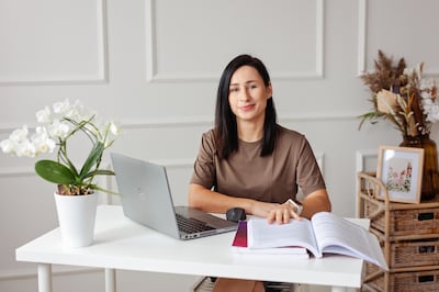 Justyna Bodnar studied remotely for an Accounting Technicians Ireland diploma. Photograph: Katarzyna Łyczak