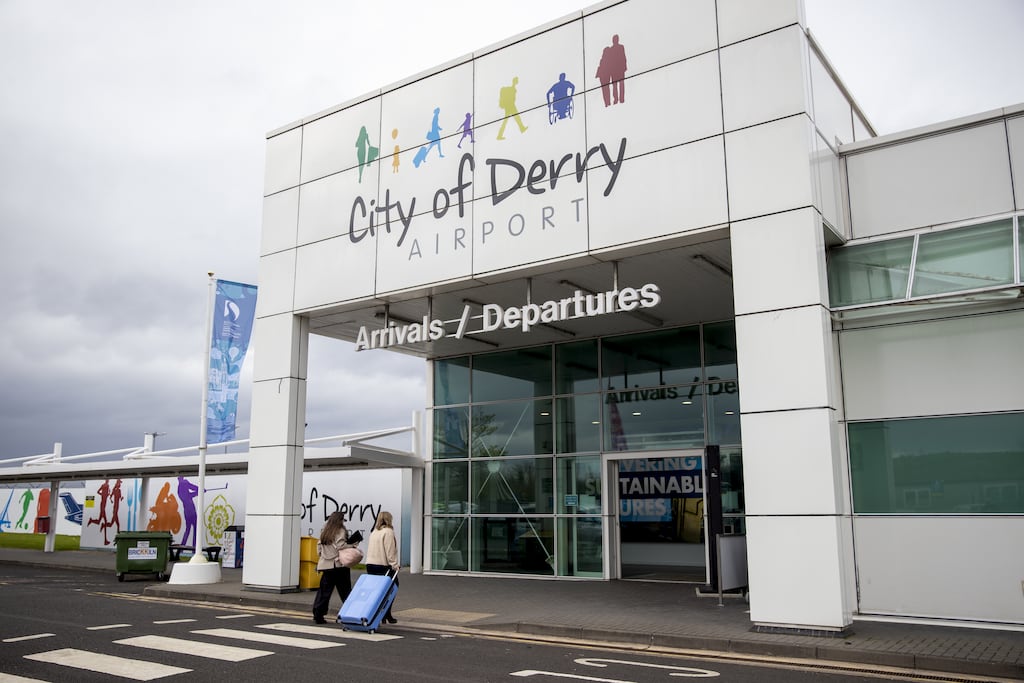 The arrivals and departure terminal at City of Derry Airport. Flights to Dublin are due to resume with the help of Irish Government funding, having stopped in 2011. Photograph: PA