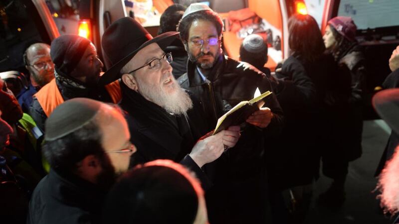 The coffins of the four Jewish terror victims killed during a siege at a kosher supermarket in Paris last week arrive at Ben Gurion airport in Tel Aviv yesterday. Photograph: Kobi Gideon/GPO via Getty Images