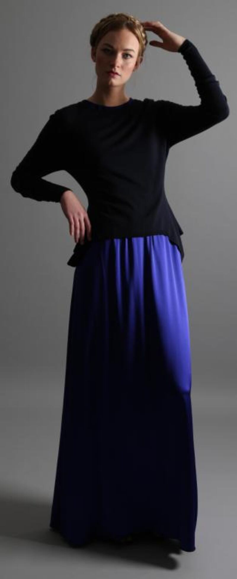Bluebell navy bodice with silk dress, €475, Spere One from Brown Thomas, Havana, Juju Greystones and others.
