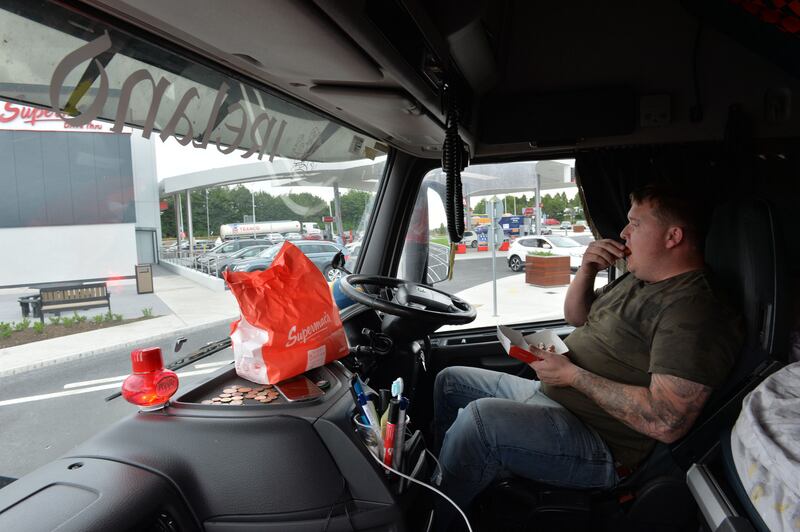 Kinnegad Plaza: truck driver John Marshall. Photograph: Alan Betson
