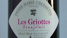 Beaujolais Les Griottes 2012 Pierre Marie Chermette, 12% €18.75