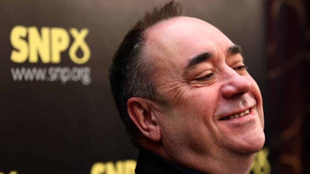 Alex Salmond announces to party members in his constituency at the Buchan Hotel in Ellon that he will stand as candidate for the SNP at the next parliamentary elections. Photograph: Andrew Milligan/PA Wire