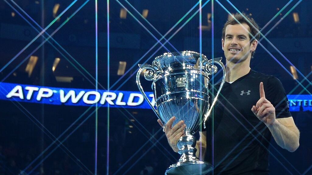 Andy Murray after winning the men’s singles final against Serbia’s Novak Djokovic at the ATP World Tour Finals in London. Photograph: Glyn Kirk/AFP/Getty