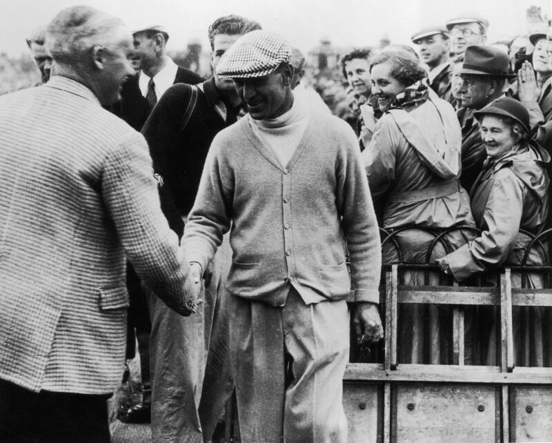 Ben Hogan wins the British Open championship at Carnoustie in 1953. Photograph: Fox Photos/Getty Images