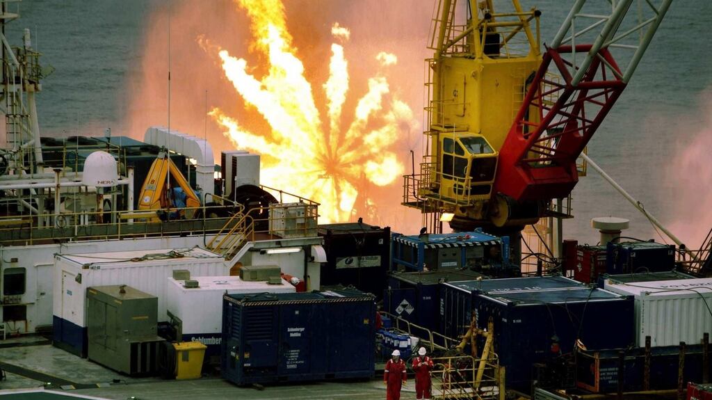 An oil rig operating in Barryroe, 50km from Co Cork. File photograph: Finbarr O’Rourke/Providence Resources/PA Wire