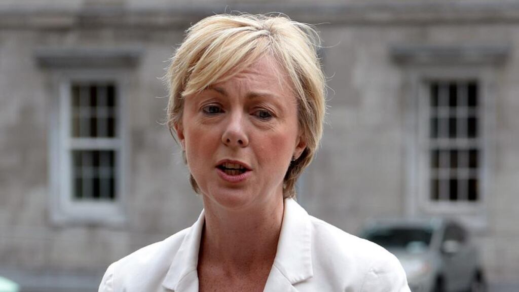 Regina Doherty met gardaí on Friday. Photograph: Cyril Byrne/The Irish Times