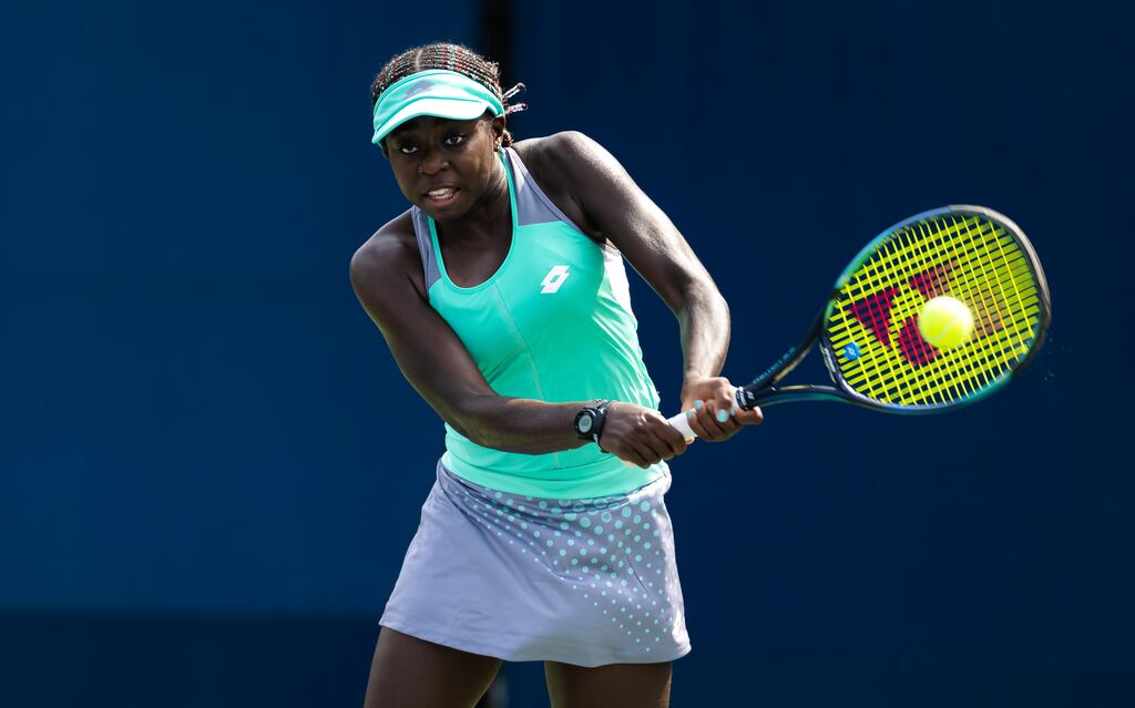 Kenya's Angella Okutoyi won the tennis competition at the African Games last week, earning her an Olympics spot – with a catch. Photograph: Robert Prange/Getty Images