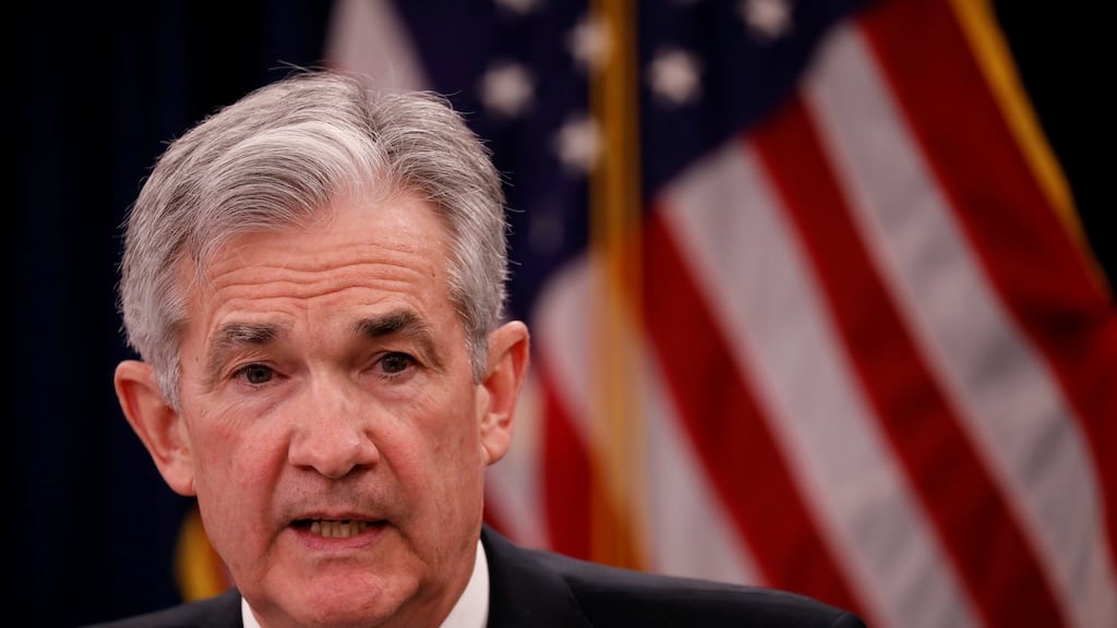 Federal Reserve chairman Jay Powell said regulators were seeking to “replace overly complex and inefficient requirements”. Photograph: Aaron P Bernstein/Reuters