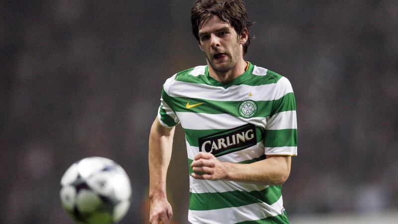 Cillian Sheridan playing for Celtic in the 2008/9 Champions League. Photograph: Inpho/Getty