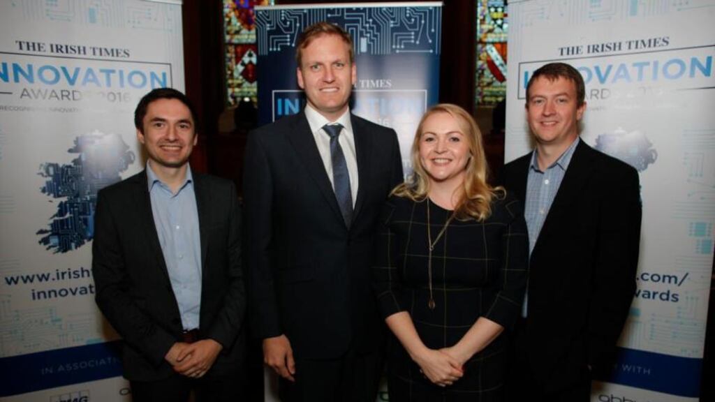 Kevin McCullagh, Cormac Diamond, Kiera Scullion and Mark Wilson of Bloc Blinds, which is halfway through a £4 million (€4.6 million) expansion programme.