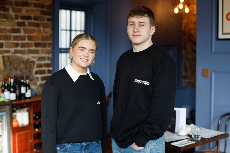 JustTip co-founders, chief marketing officer Ciara Walsh and CEO James Fahy