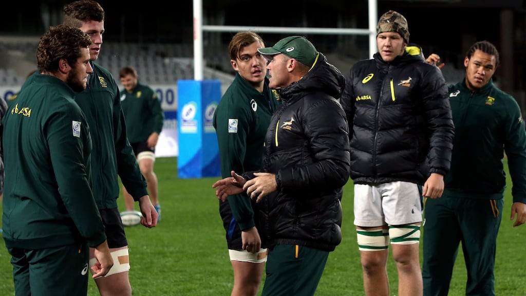 Former South Africa defence coach Jacques Nienaber will join Munster’s backroom staff next season. Photograph: Jason Oxenham/Getty Images