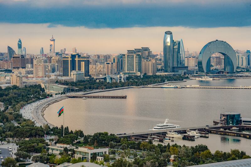 Baku, Azerbaijan's capital. The Caucasian nation's fuel riches have given it the upper hand in a long-running conflict with Armenia. Photograph: Tofik Babyev/AFP