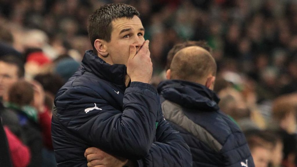 Ireland’s Johnny Sexton: will be in action on eight consecutive weekends should he play this coming Saturday for Racing Metro and then in Ireland’s final two Six Nations’ games. Photo: Niall Carson/PA